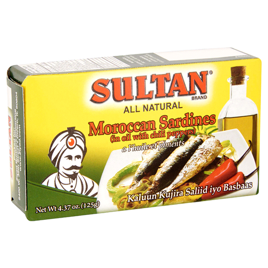 Sultan Moroccan Sardines In Oil With Chili Peppers 125gr